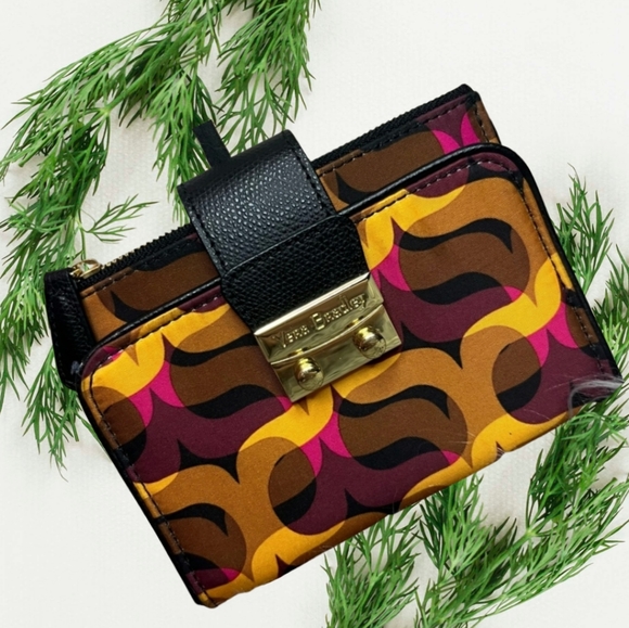 NWOT! Vera Bradley Modern Lights Push Lock Wallet Water Resistant - Picture 2 of 3